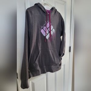 Columbia Gray Hoodie with Purple Logo